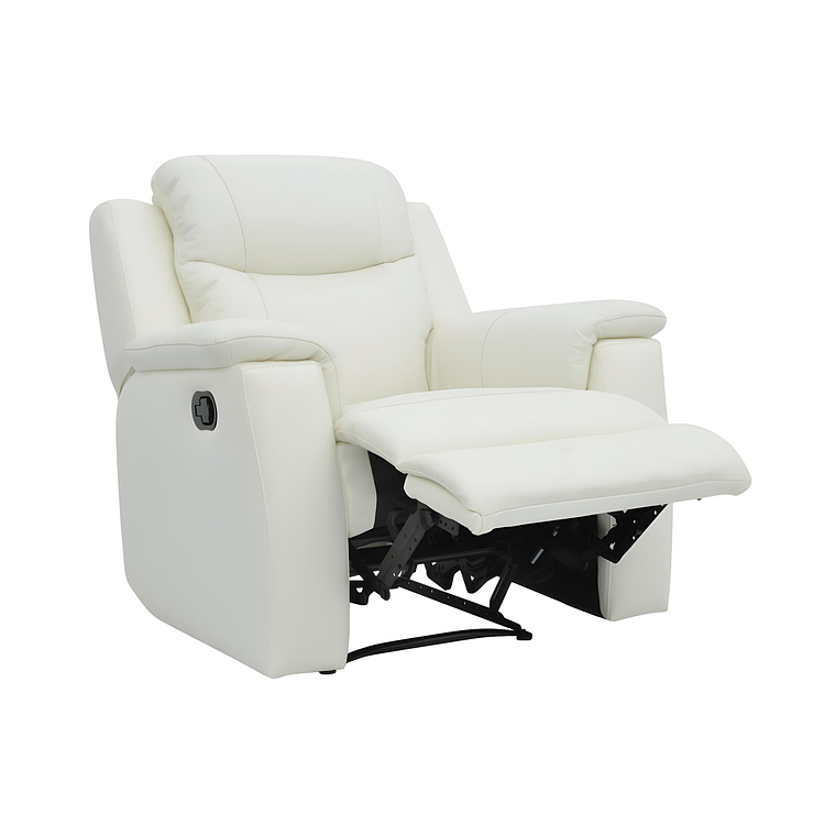Bergere relax EVASION de piel mecanismo relax Blanco Marfil 3