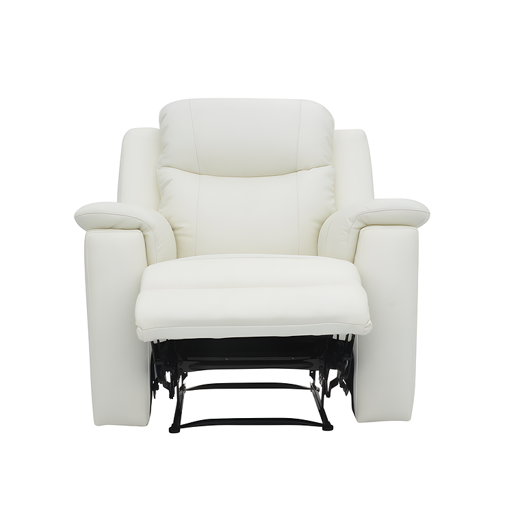 Bergere relax EVASION de piel mecanismo relax Blanco Marfil 4