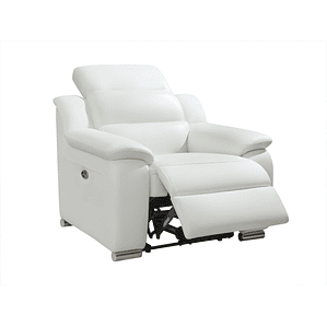 Bergere relax de piel ARENA - Blanco marfil