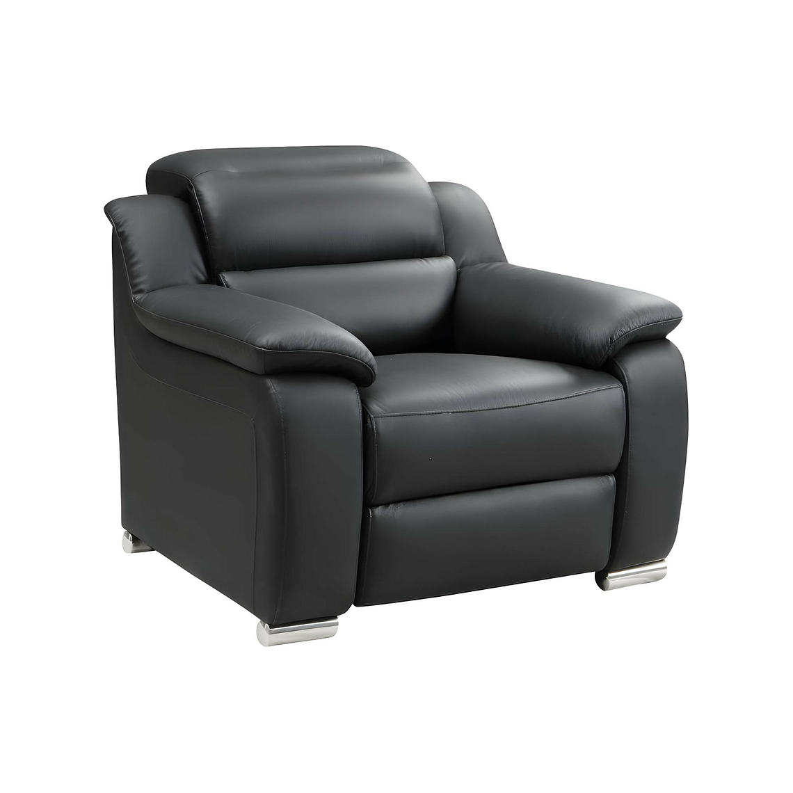 Bergere relax de piel ARENA - Negro 3