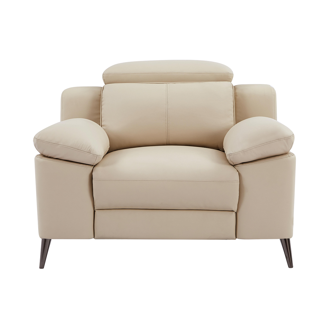 Bergere relax eléctrico de cuero beige MAROTI 1