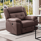 Bergere reclinable eléctrico de microfibra con aspecto de cuero envejecido marrón ORTIANO - Miniatura 1