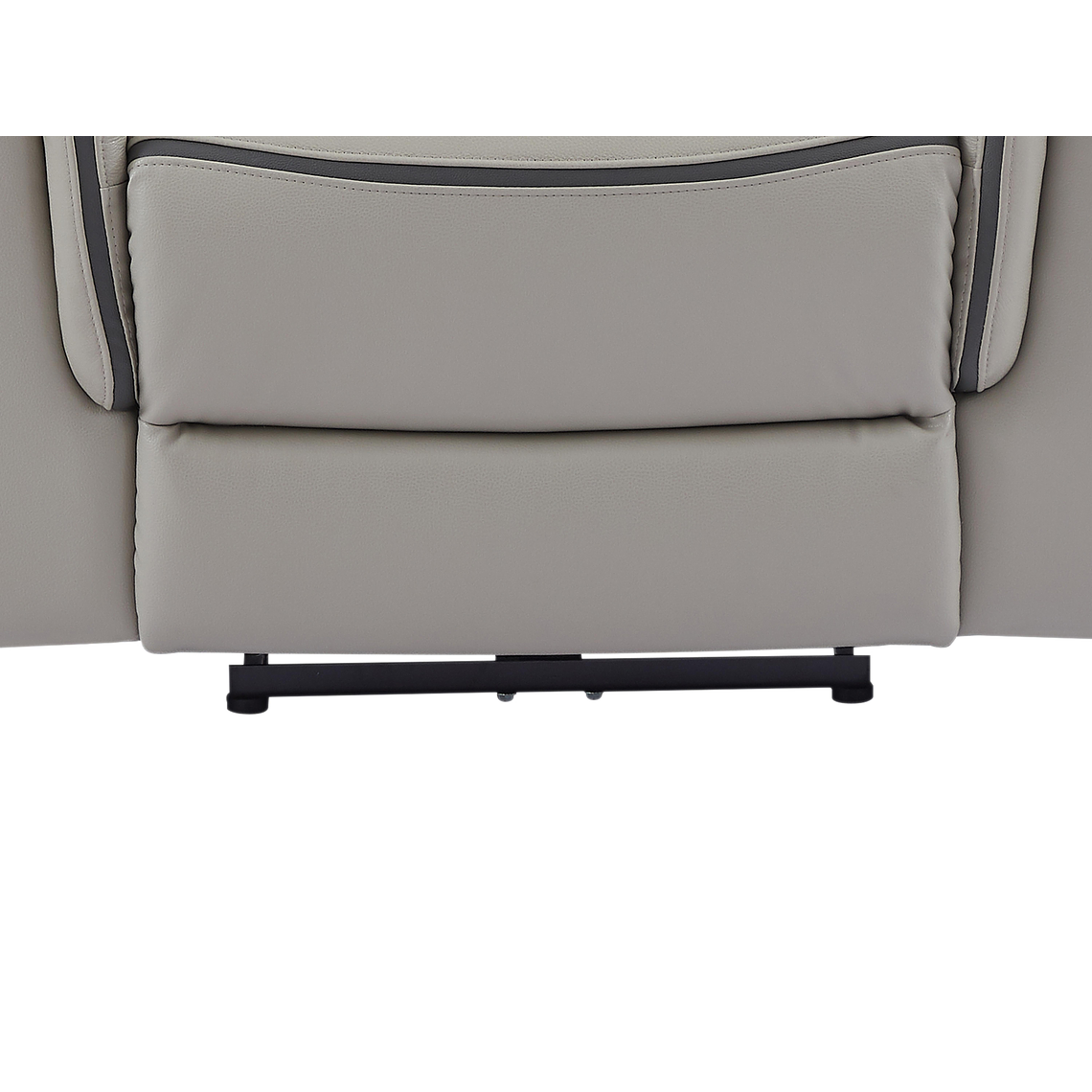 Bergere relax eléctrico de cuero gris claro ADELIO 7