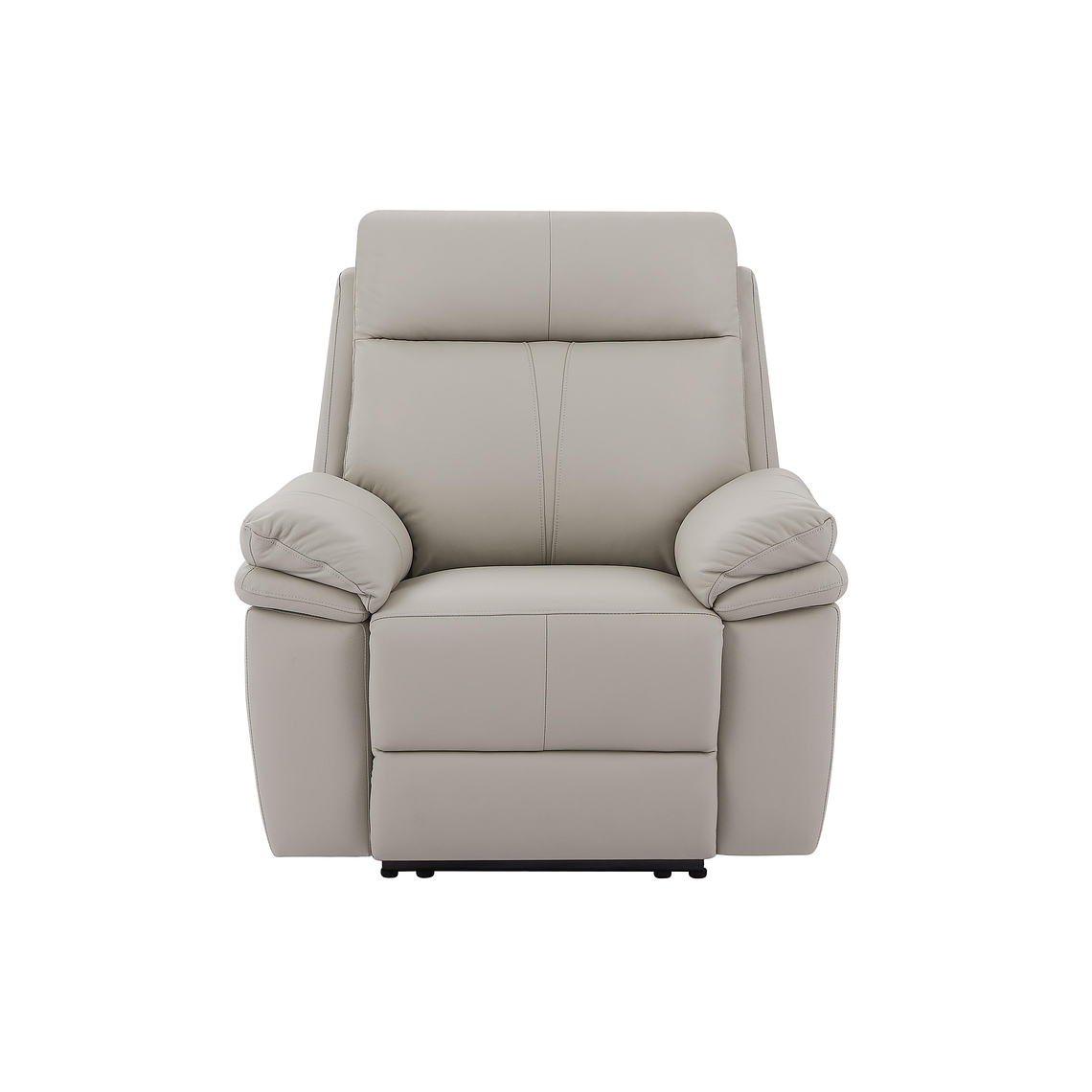Bergere relax eléctrico de cuero gris claro MESOLA 3