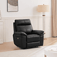 Bergere relax eléctrico de cuero negro MESOLA - Miniatura 1