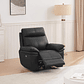 Bergere relax eléctrico de cuero negro MESOLA - Miniatura 2