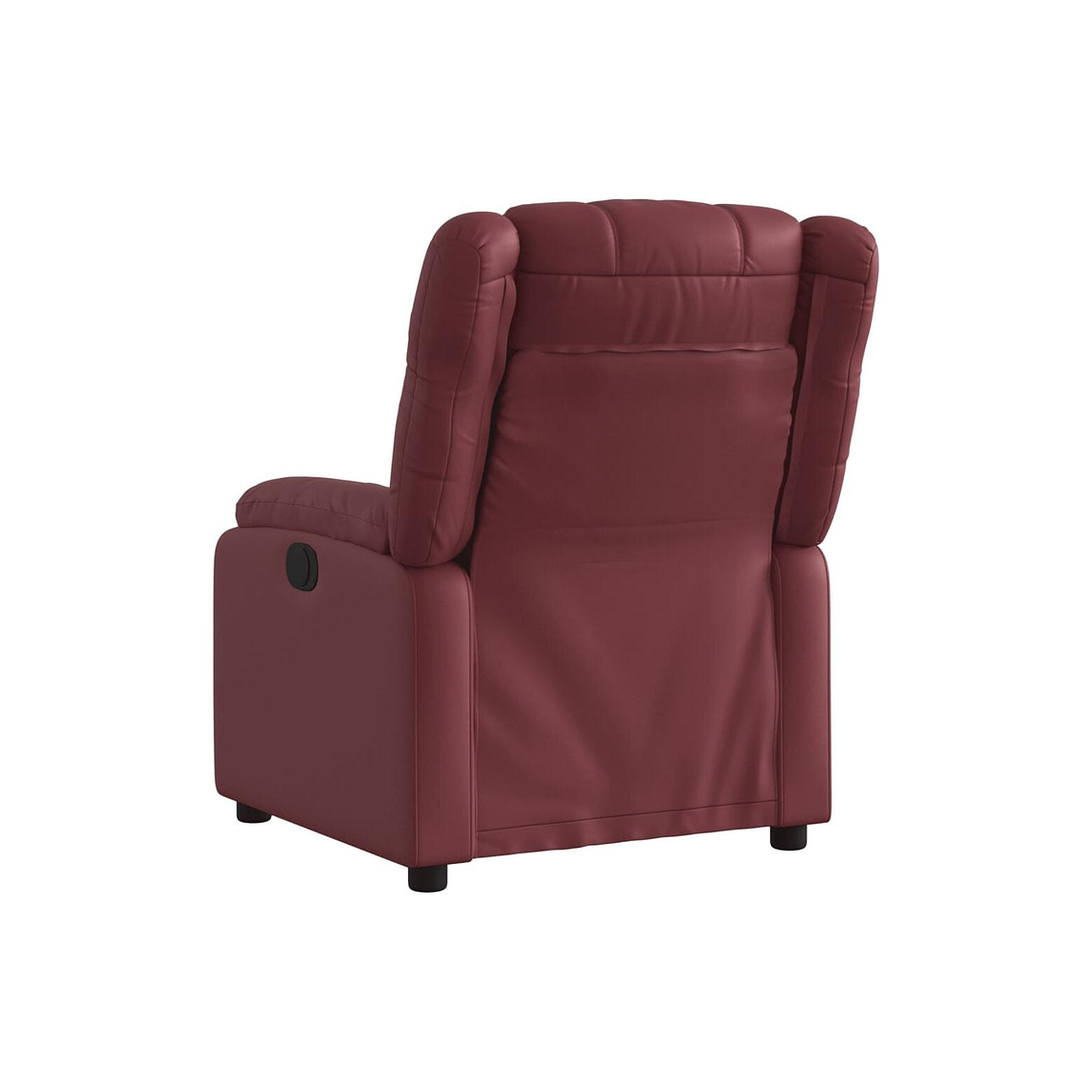 Bergere reclinable eléctrico de cuero sintético rojo tinto 4