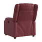 Bergere reclinable eléctrico de cuero sintético rojo tinto - Miniatura 4