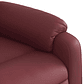 Bergere reclinable eléctrico de cuero sintético rojo tinto - Miniatura 10