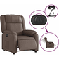 Bergere reclinable eléctrico de cuero sintético marrón - Miniatura 5