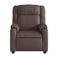 Bergere reclinable eléctrico de cuero sintético marrón - Miniatura 8