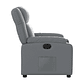 Bergere reclinable eléctrico de cuero sintético gris - Miniatura 9