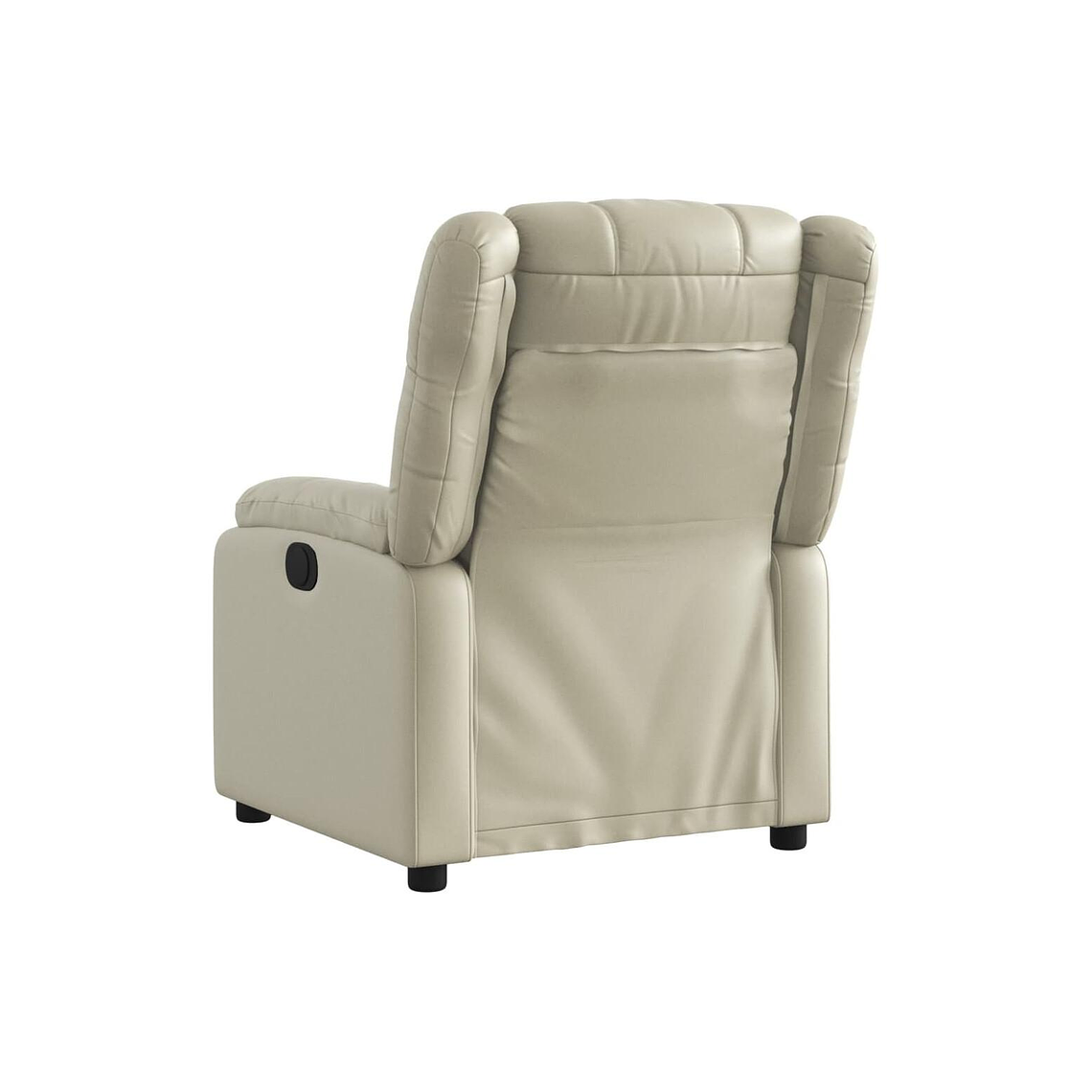 Bergere reclinable eléctrico de cuero sintético crema 5