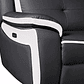Sofá relax eléctrico de 3 plazas de piel ANGELIQUE - Negro/blanco 207 cm - Miniatura 7