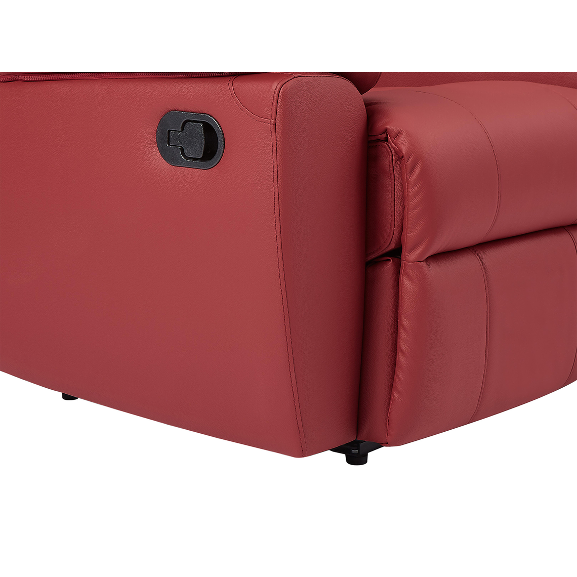 Sofá relax 3 plazas de piel AROMA - Rojo 308 cm 8