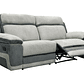 Sofá 3 plazas relax de microfibra TALCA - Antracita y gris claro 199 cm - Miniatura 4