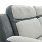 Sofá 3 plazas relax de microfibra TALCA - Antracita y gris claro 199 cm - Miniatura 5