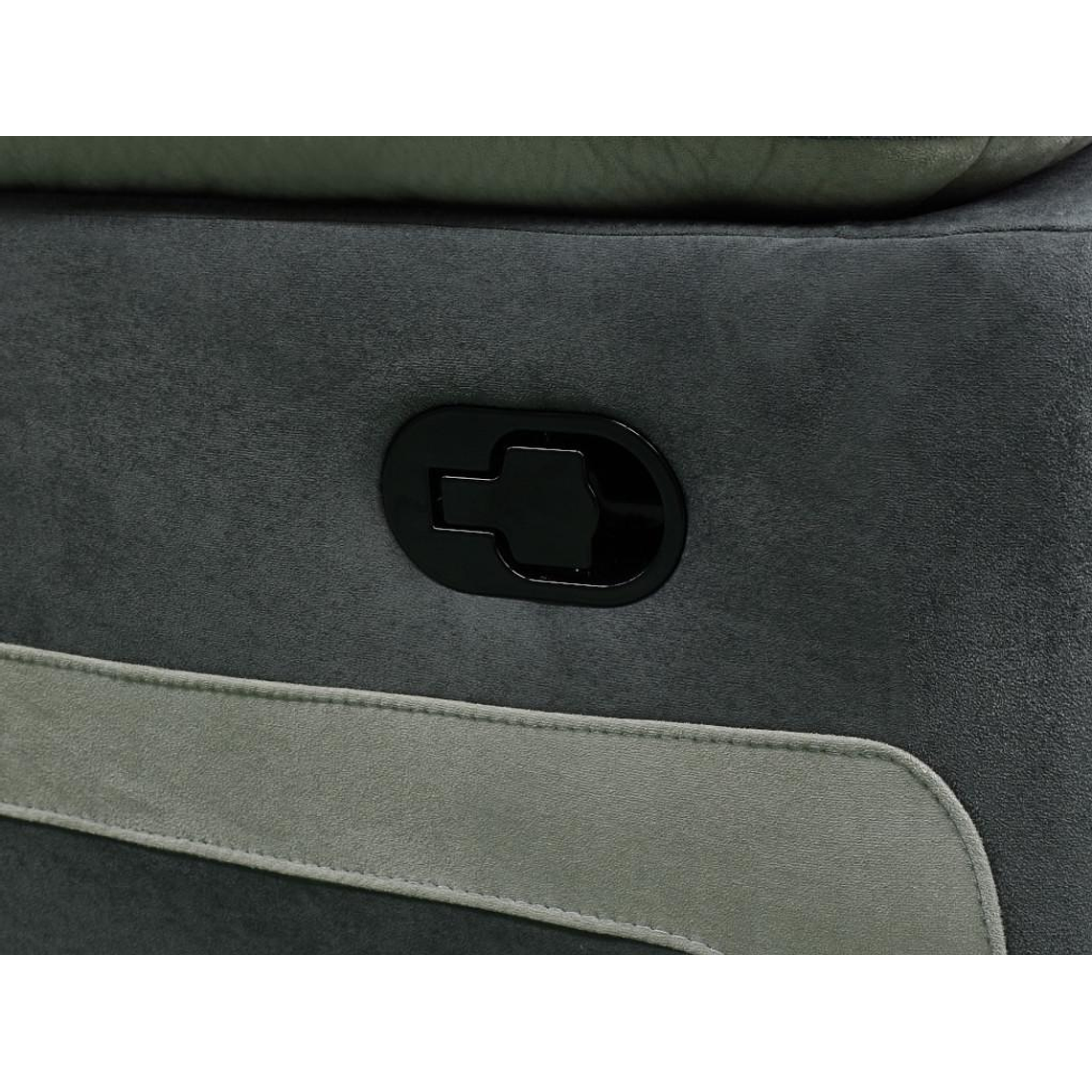 Sofá 3 plazas relax de microfibra TALCA - Antracita y gris claro 199 cm 6