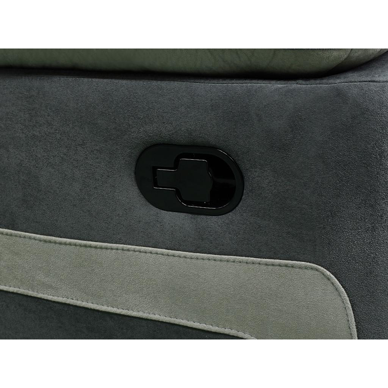 Sofá 3 plazas relax de microfibra TALCA - Antracita y gris claro 199 cm 6