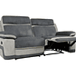Sofá 3 plazas relax de microfibra TALCA - gris claro y antracita 199 cm - Miniatura 4