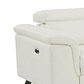 Sofá de 3 plazas relax eléctrico de piel de becerro blanco BREYT II 220 cm - Miniatura 3