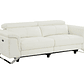 Sofá de 3 plazas relax eléctrico de piel de becerro blanco BREYT II 220 cm - Miniatura 4