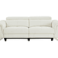 Sofá de 3 plazas relax eléctrico de piel de becerro blanco BREYT II 220 cm - Miniatura 5