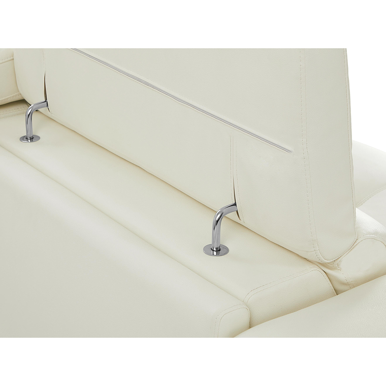 Sofá de 3 plazas relax eléctrico de piel de becerro blanco BREYT II 220 cm 10