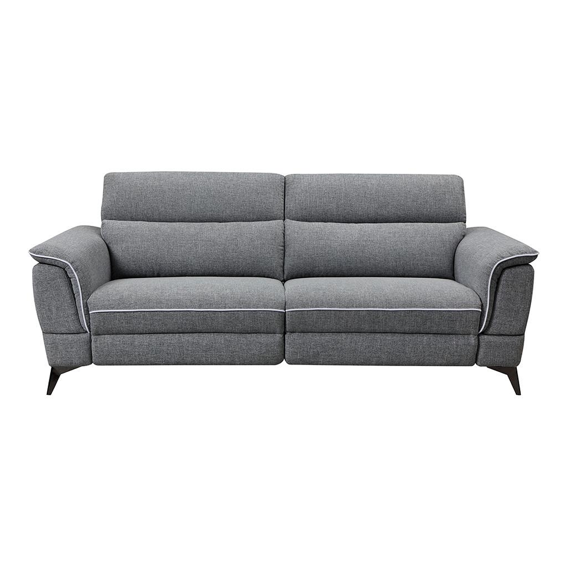 Sofá de 3 plazas relax eléctrico de tela gris MACARI 216 cm 2