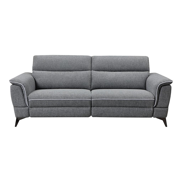 Sofá de 3 plazas relax eléctrico de tela gris MACARI 216 cm 2