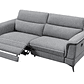 Sofá de 3 plazas relax eléctrico de tela gris MACARI 216 cm - Miniatura 5