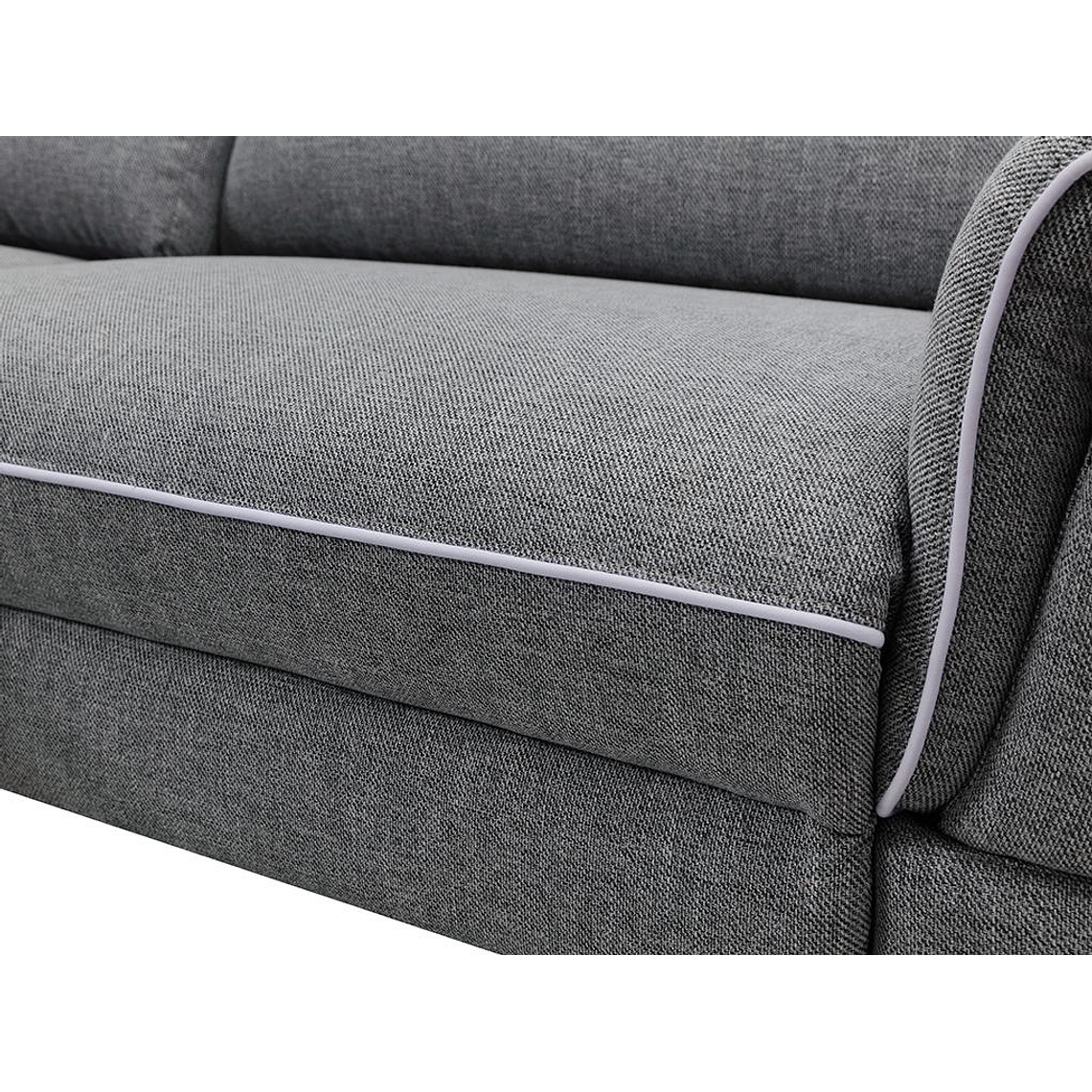 Sofá de 3 plazas relax eléctrico de tela gris MACARI 216 cm 8