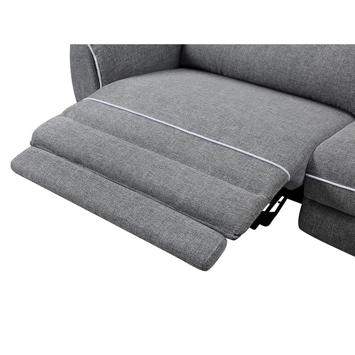 Sofá de 3 plazas relax eléctrico de tela gris MACARI 216 cm 9