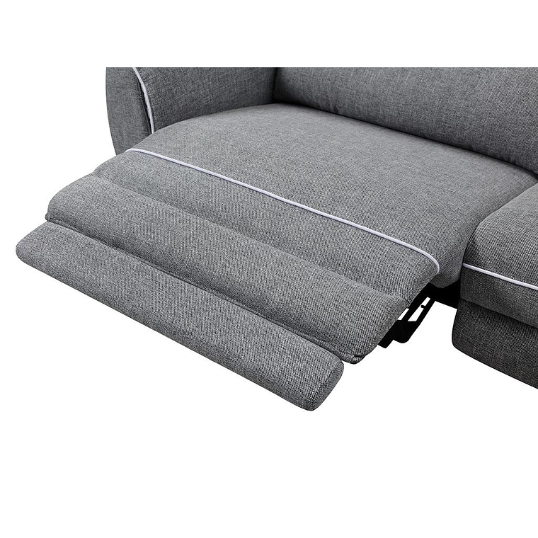 Sofá de 3 plazas relax eléctrico de tela gris MACARI 216 cm 9