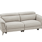 Sofá de 3 plazas relax eléctrico de tela beige MACARI 216 cm - Miniatura 2