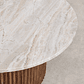 Mesa de Centro Redonda en Mármol y Madera de Mango Giselda 90 cm - Miniatura 4