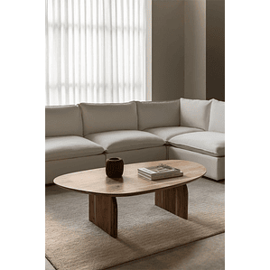 Mesa de centro en madera de acacia color madera natural (135x80 cm) Bedum