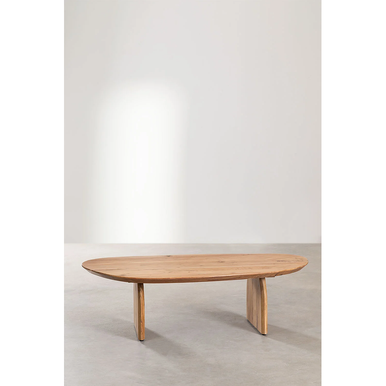 Mesa de centro en madera de acacia color madera natural (135x80 cm) Bedum 3