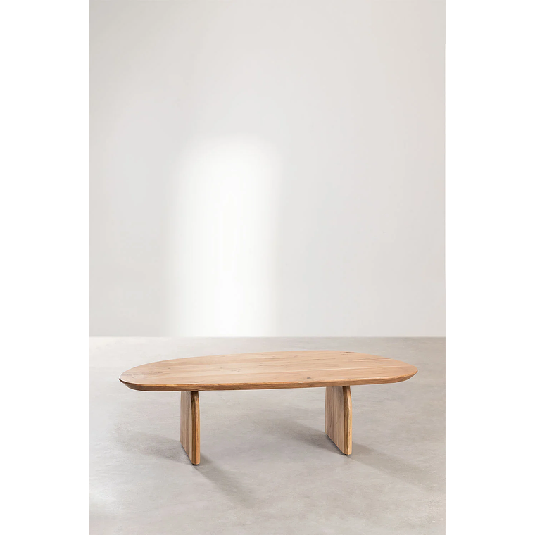 Mesa de centro en madera de acacia color madera natural (135x80 cm) Bedum 4