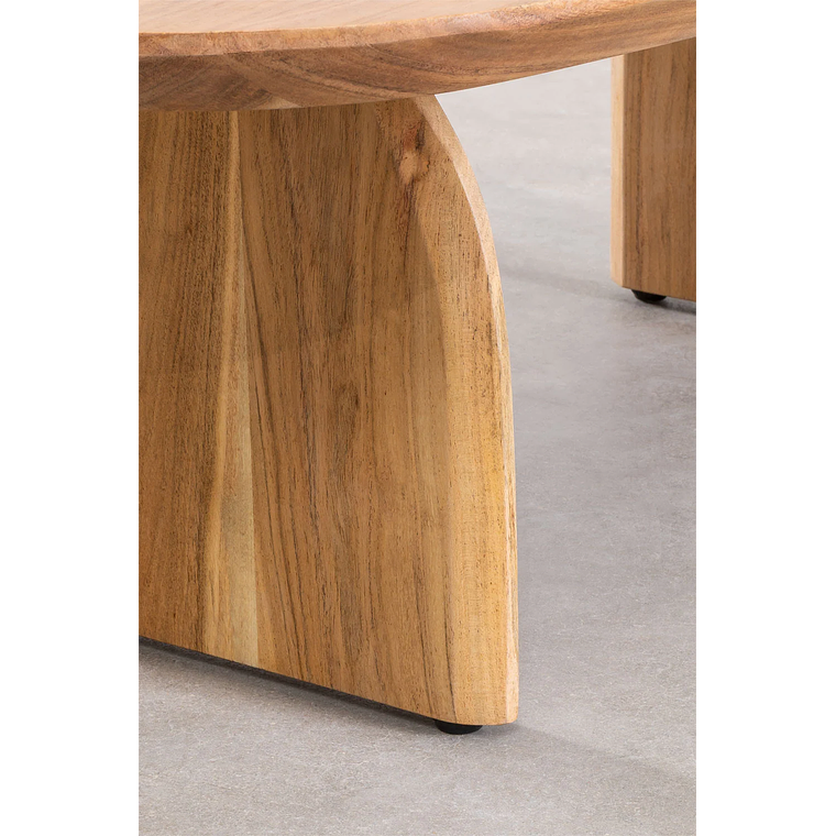 Mesa de centro en madera de acacia color madera natural (135x80 cm) Bedum 6