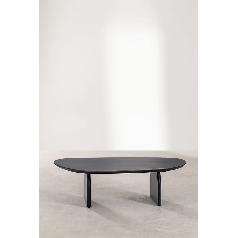 Mesa de centro en madera de acacia color negro (135x80 cm) Bedum 3