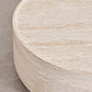 Mesa de centro redonda en cemento look travertino (Ø80 cm) Darwy - Miniatura 4
