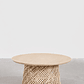 Mesa de Centro Redonda en Madera de Mango y Ratán (Ø80 cm) Suzane - Miniatura 2