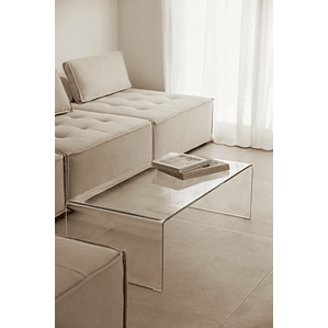 Mesa de centro en cristal transparente (110x55 cm) Crhis
