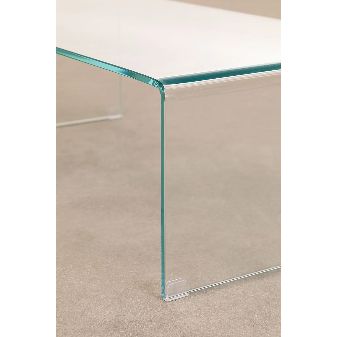 Mesa de centro en cristal transparente (110x55 cm) Crhis 6