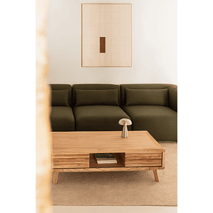 Mesa de Centro Rectangular en Madera Deleyna 120 cm