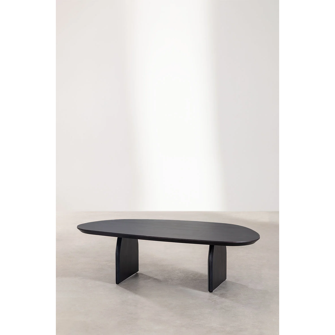 Mesa de centro en madera de acacia color negro (135x80 cm) Bedum 4