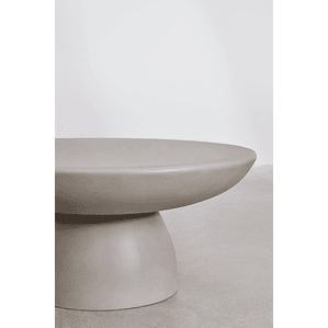 Mesa de Centro Redonda en Cemento color gris arena (Ø70 cm) Zenadia