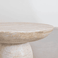 Mesa de centro redonda en cemento look travertino (Ø70 cm) Ribeseya - Miniatura 3