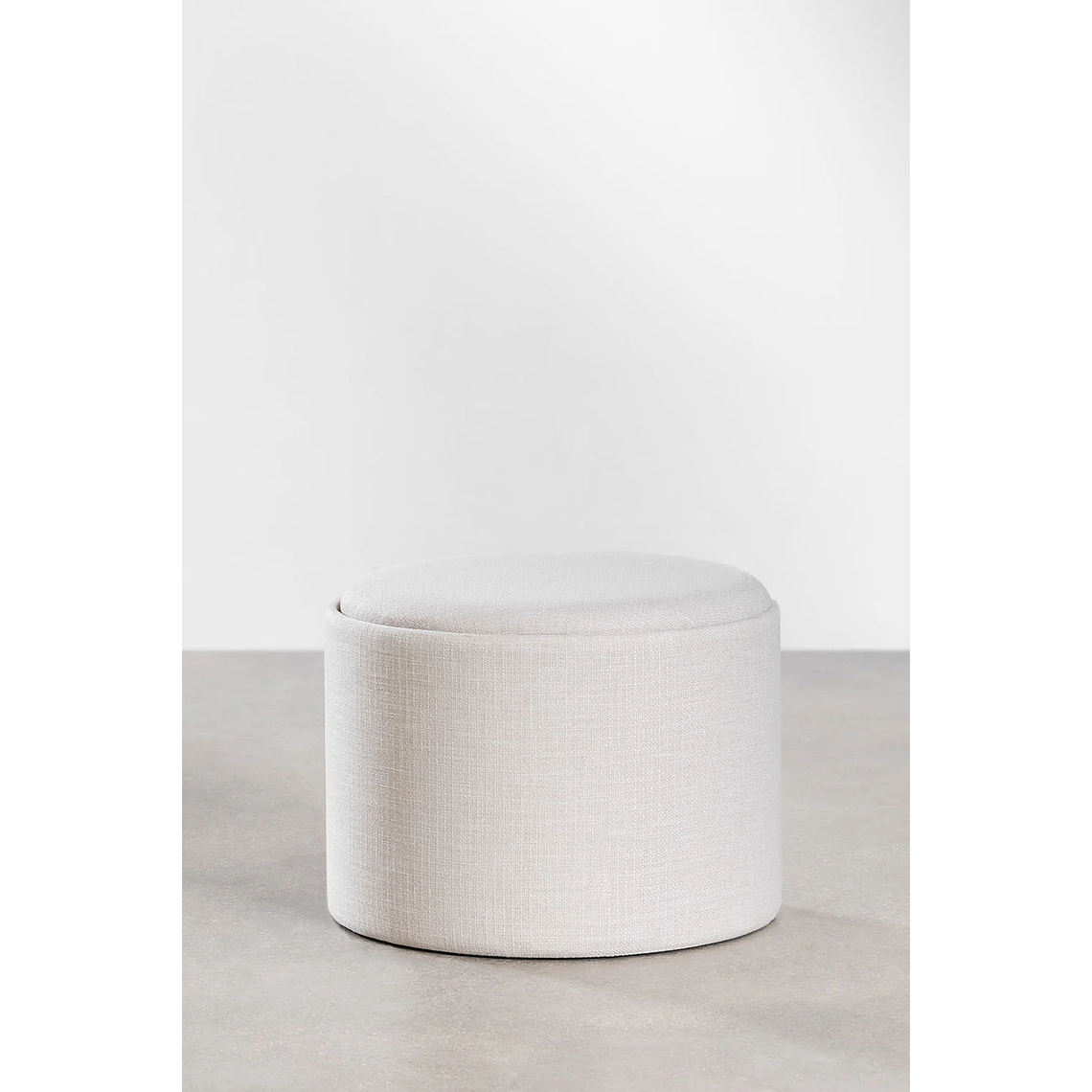 Mesa de Centro Redonda en Lino con Bandeja y Almacenaje Berkeleni beige 56 cm 4